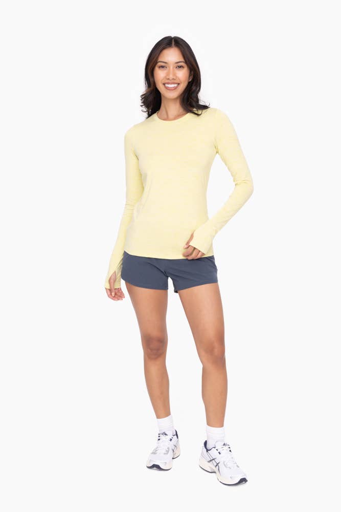 Athleisure Shorts with Curved Hemline