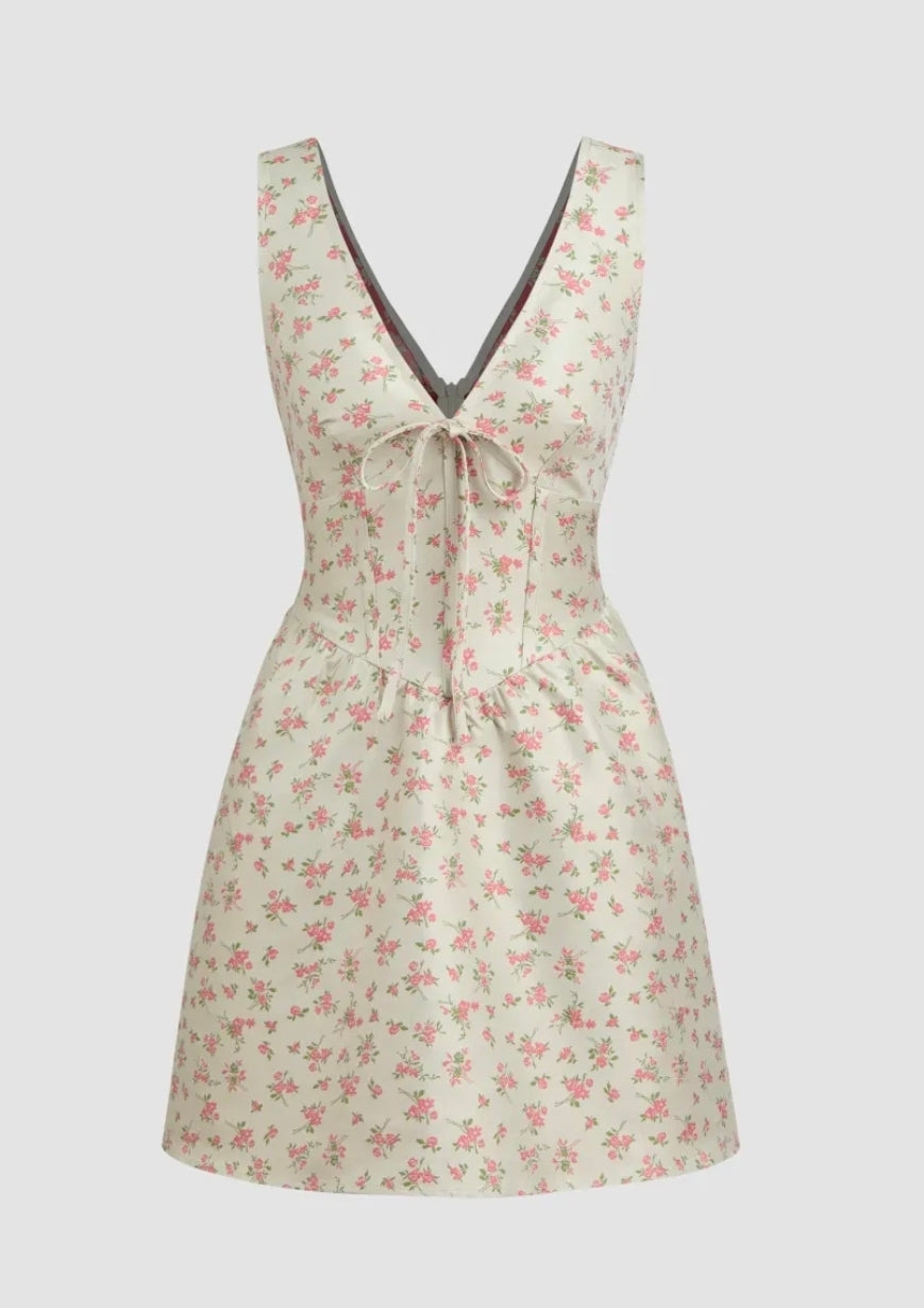 Floral Corset Mini Dress