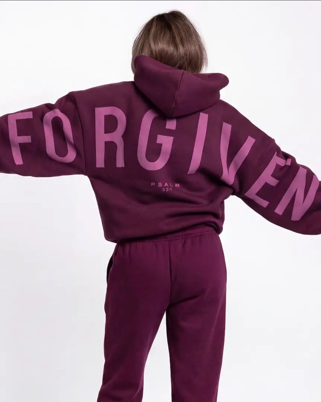 GLO Kingdom Essential Hoodie Forgiven Dark Cherry