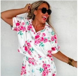 Hot to Spot Floral Skort Set
