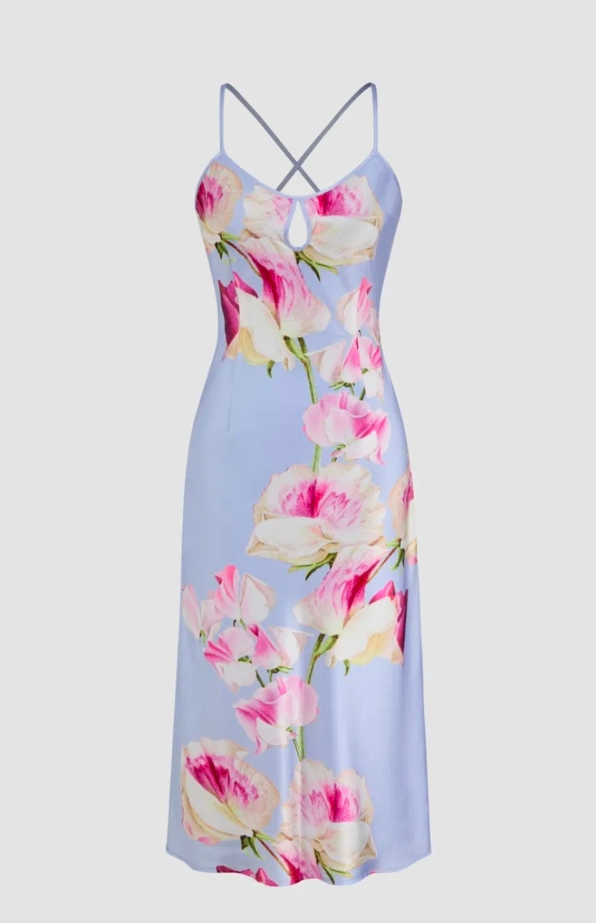 Lily Satin Midi Dress