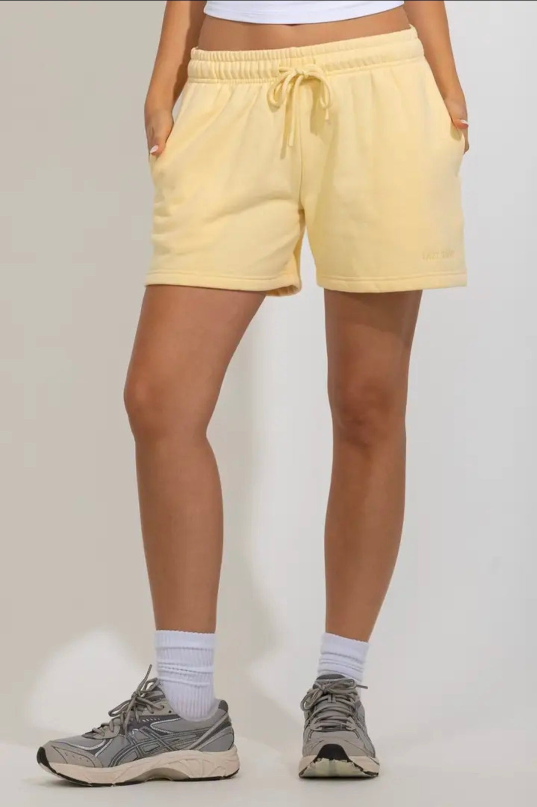 Lazy Sunday Fleece Shorts in Butter