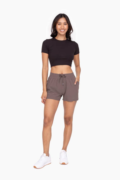 Drawstring Pocket Athleisure Shorts