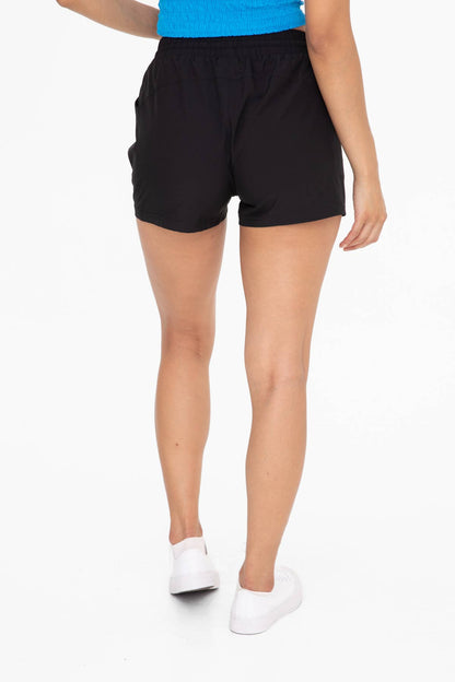 Drawstring Pocket Athleisure Shorts