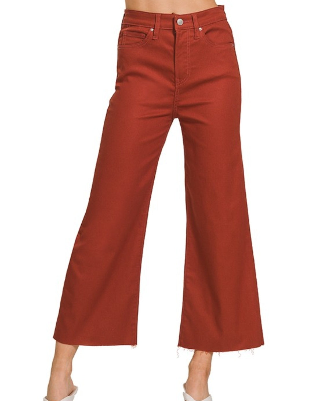 Cropped Denim Pants Rust