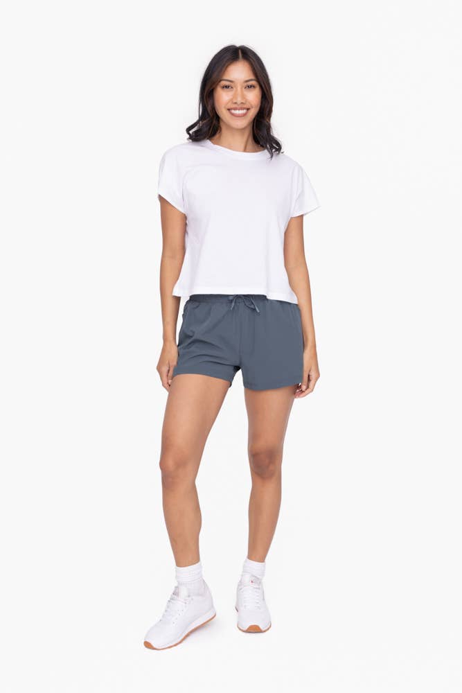 Drawstring Pocket Athleisure Shorts