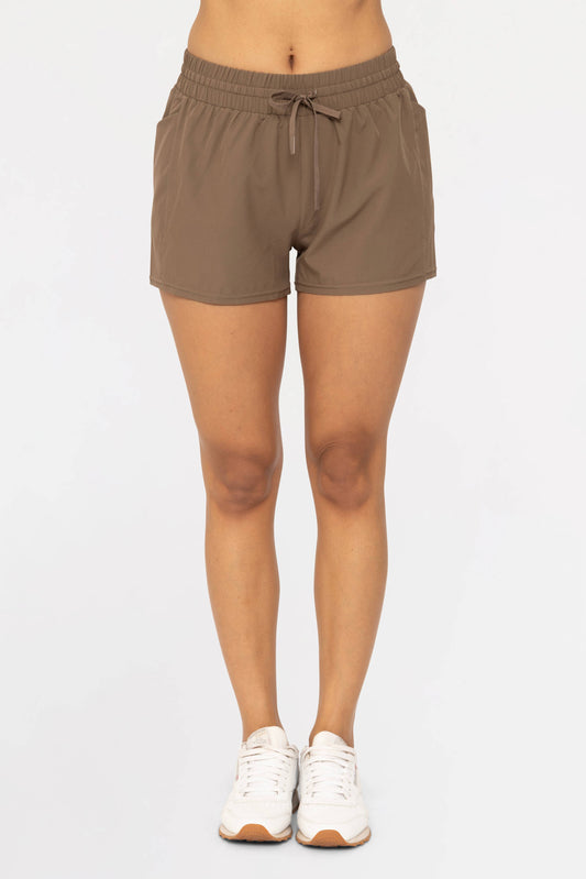 Drawstring Pocket Athleisure Shorts