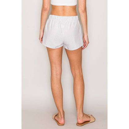 Low Rise Boxer Shorts with Buttons at Front