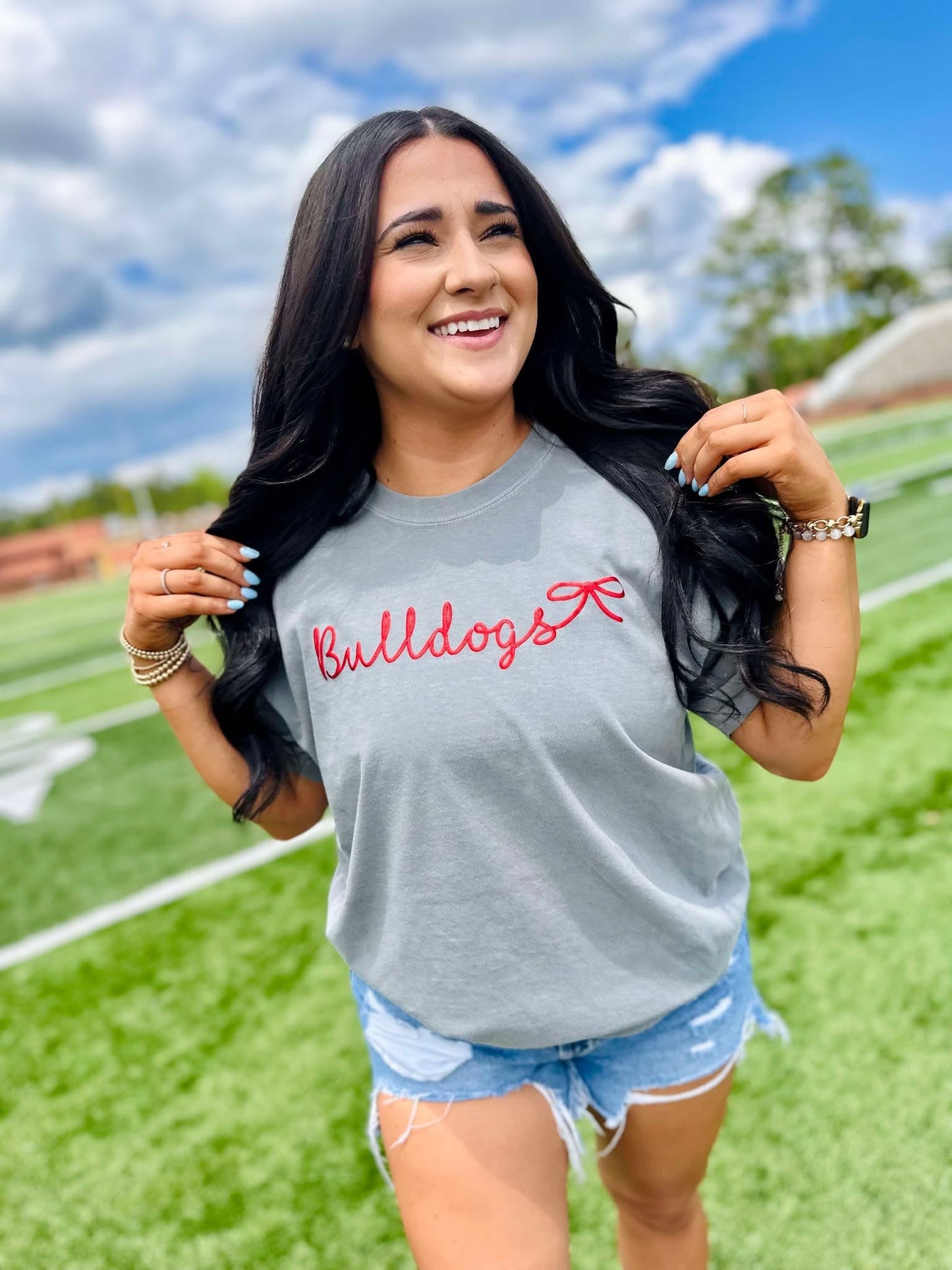 Custom Tiny Bow Puff Graphic Tee