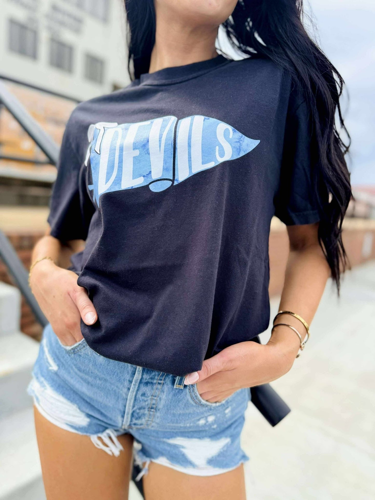 Custom Watercolor School Banner Graphic Tee