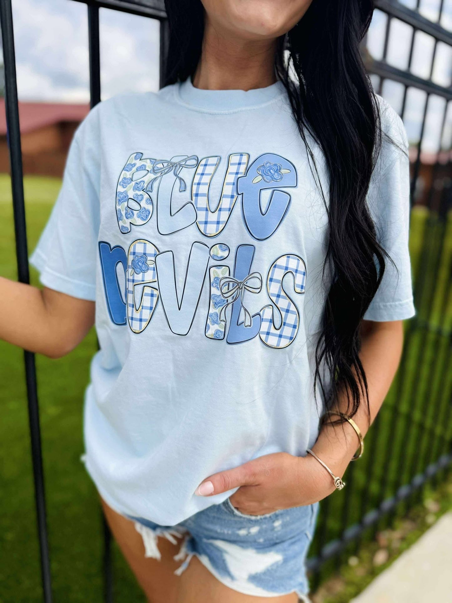 Custom Cutie Hydrangea Font Mascot Graphic Tee