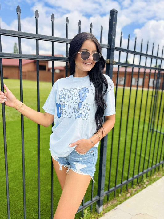 Custom Cutie Hydrangea Font Mascot Graphic Tee