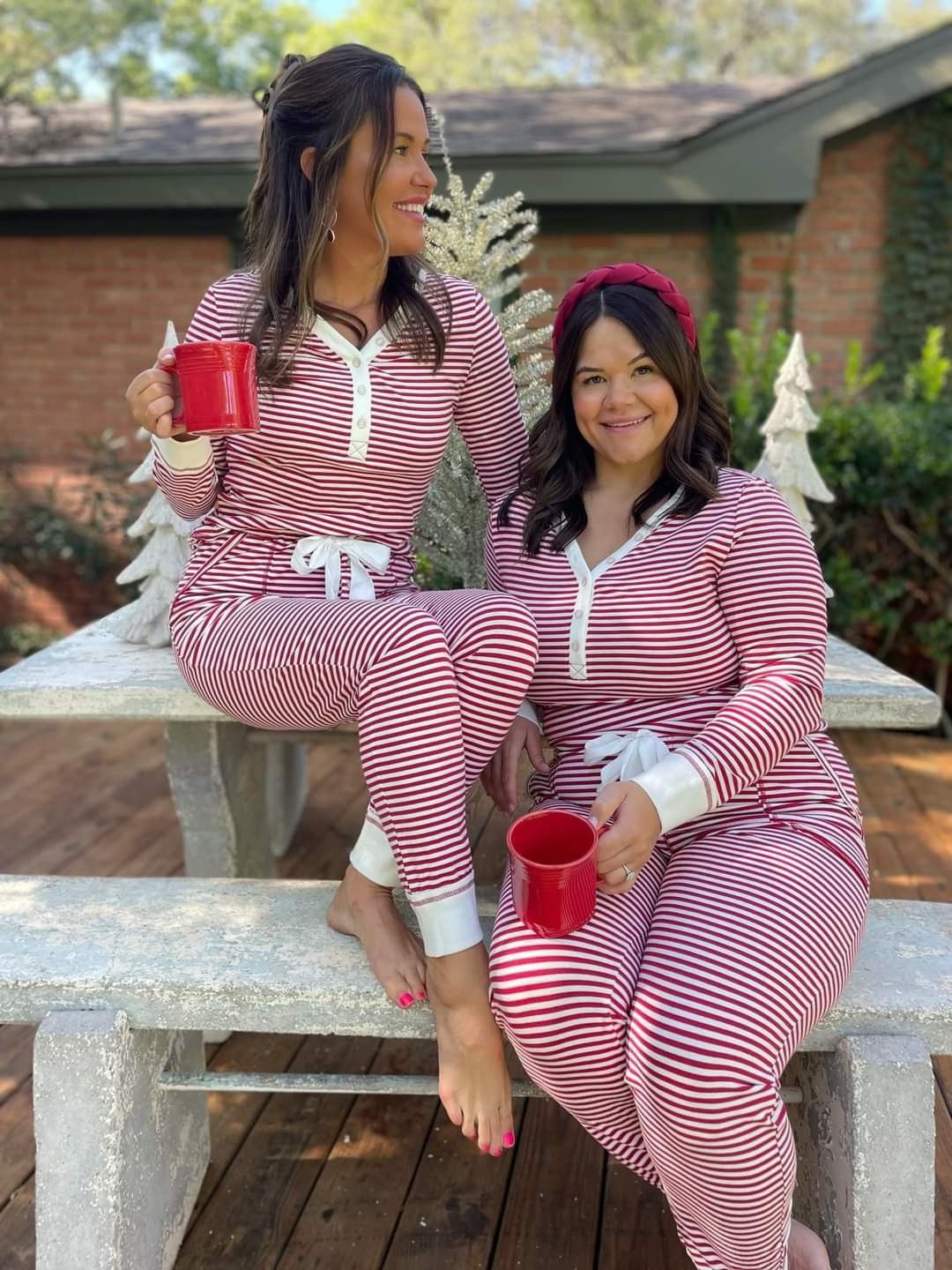 Candy Cane Striped Pajama Set