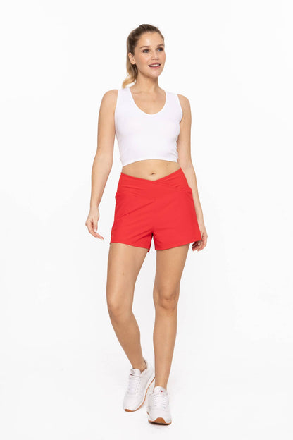 Crossover Waist Running Shorts