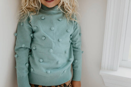 Dottie Pom Pom Sweater Teal
