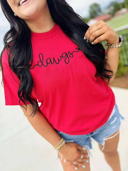 Custom Bow Sided Embroidered Tee