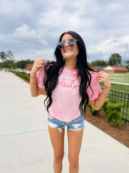 Custom Bow Sided Embroidered Tee