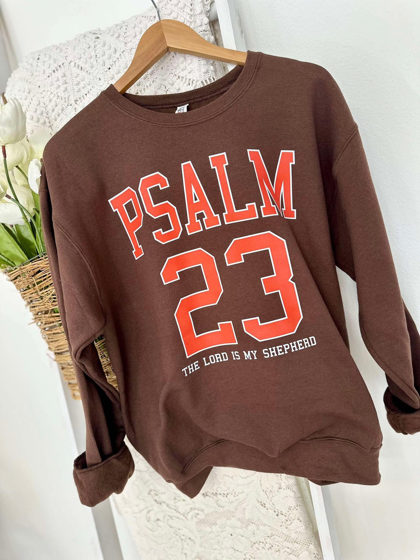 Psalm 23 Varsity DTF Sweatshirt