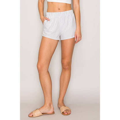 Low Rise Boxer Shorts with Buttons at Front