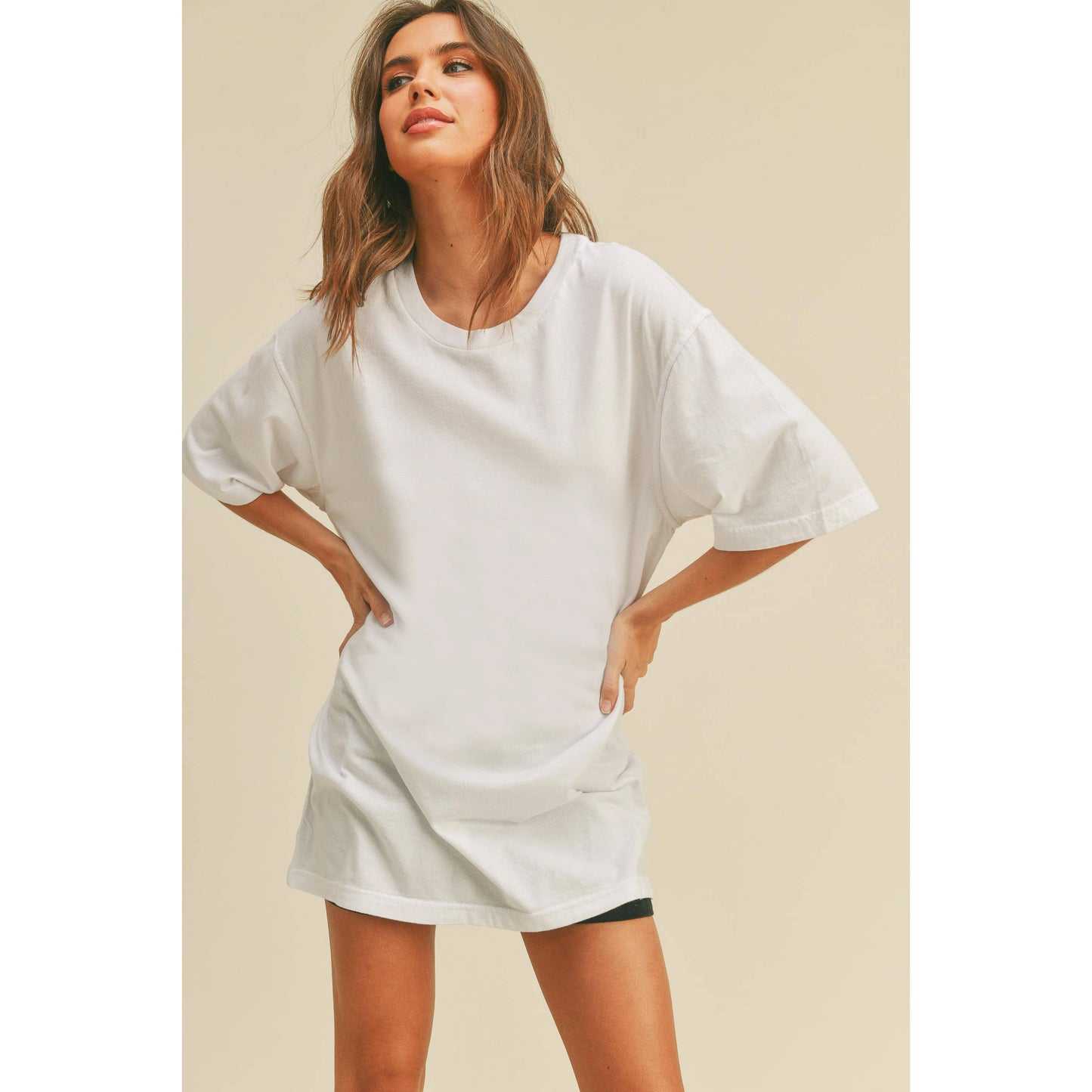 Blank Overfitted Tee: TAN / M