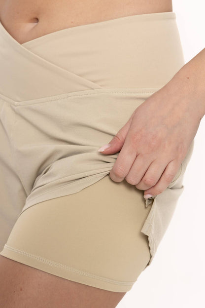 Crossover Waist Running Shorts