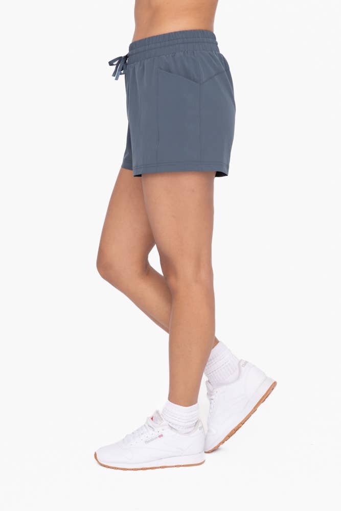 Drawstring Pocket Athleisure Shorts