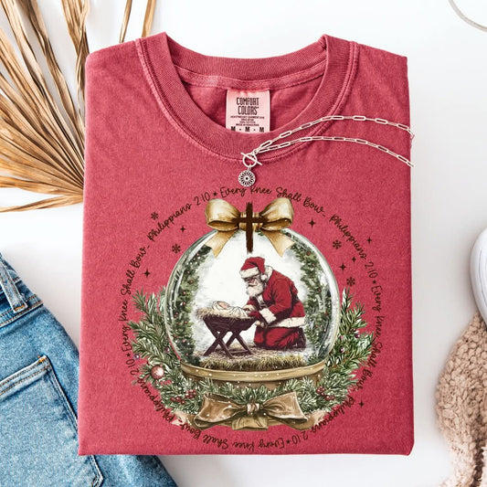 Santa and Baby Jesus Tee