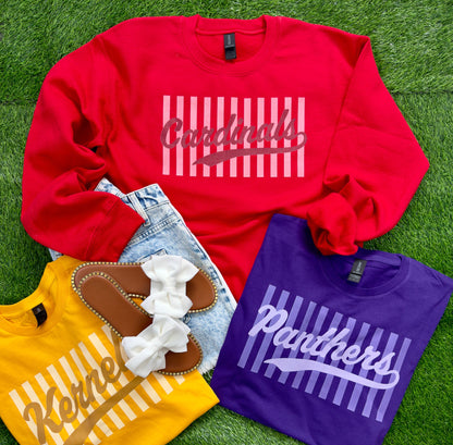 Tone on Tone Stripe Spirit Custom Tee