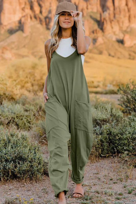 Double Take Army Green Jumpsuit