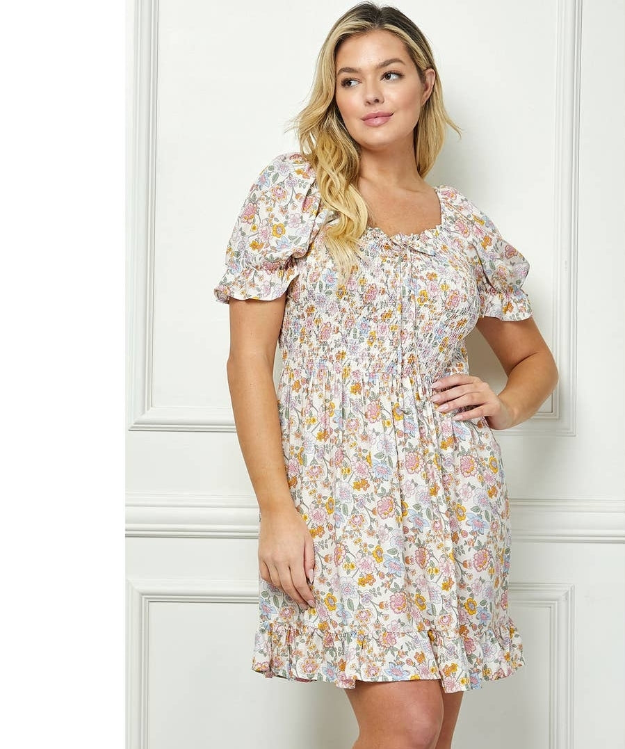 Jolie Plus Size Smocked Dress