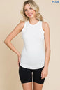 White Crew Tank Plus