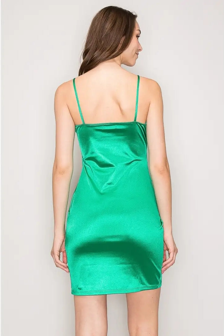 Simply Green Tulip Hem Cami Dress
