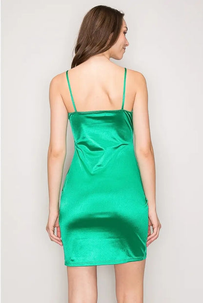 Simply Green Tulip Hem Cami Dress