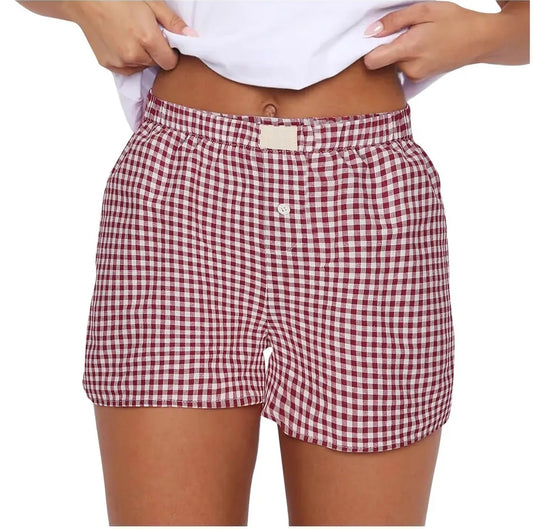 Lysandra pull on Boxer Red Gingham
