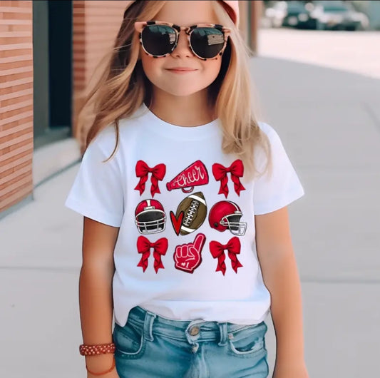Girl's Husker Bows Tee