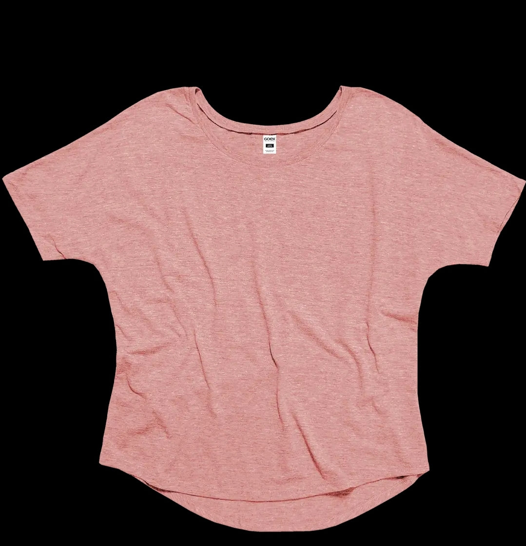 Flowy Triblend Tee Rose
