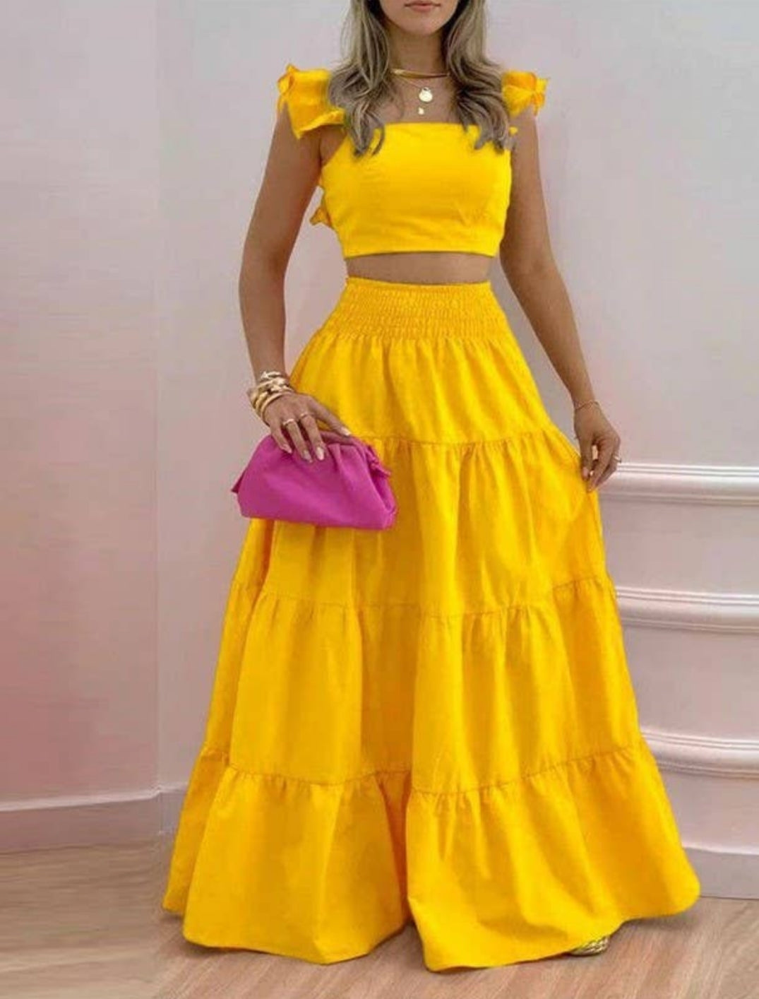 Lola 2 Piece Resort Set Yellow