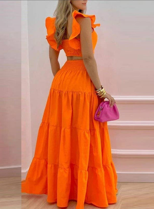 Lola 2 piece Resort Set Orange