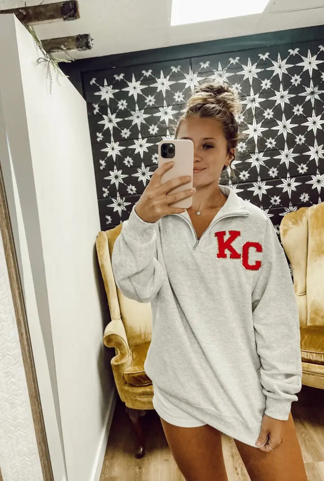 KC quarter zip patch