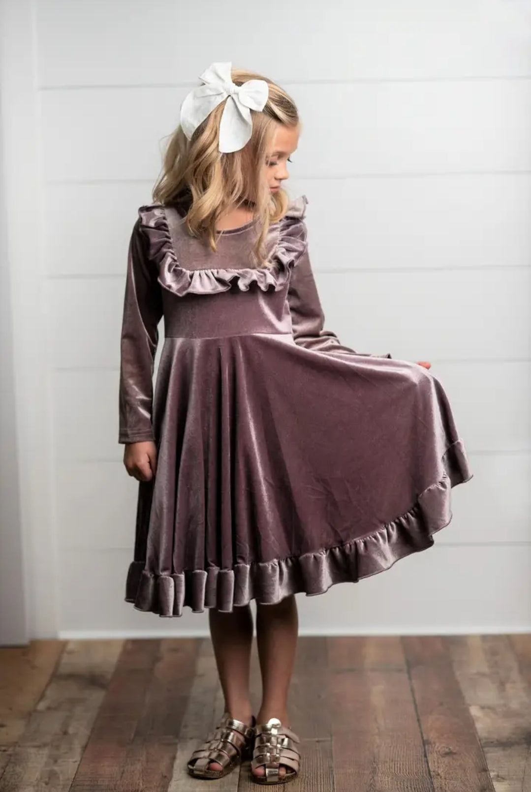Luna Lavender Velvet Dress