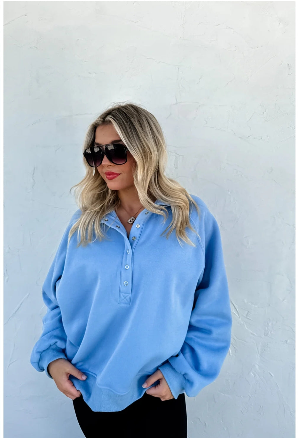 Laid Back Smap Pullover Blue