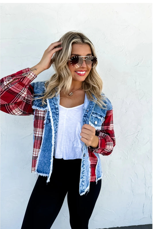 Asher Denim/Flannel Jacket