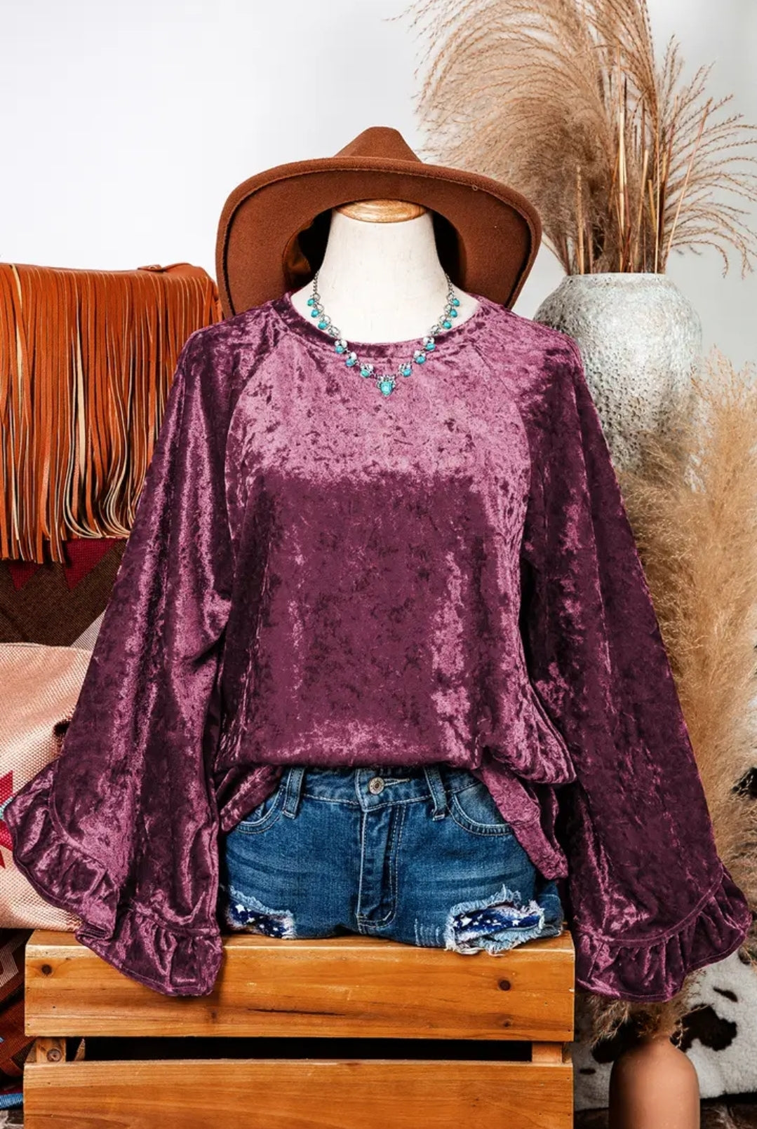Stevie Velvet Blouse
