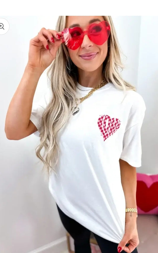 Checkered Love Tee