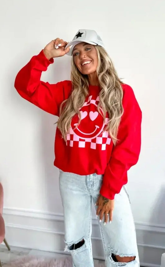 Red Heart Smiley Crew