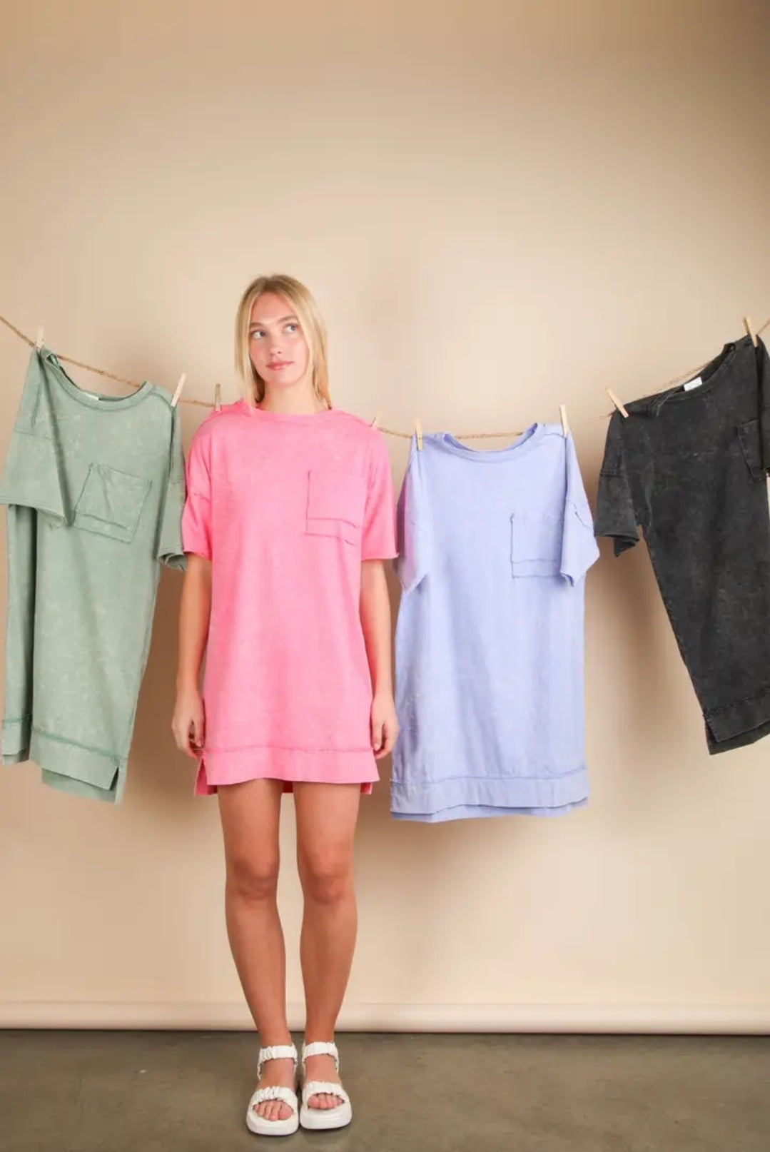 Mineral Washed Tshirt Dress