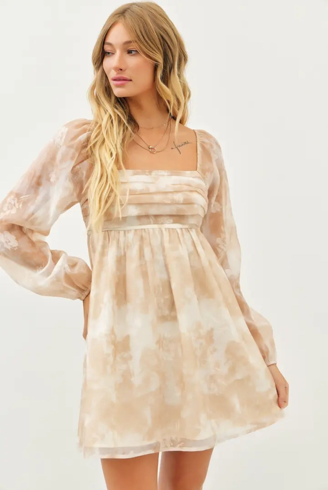 Mabel Sheer Floral Dress