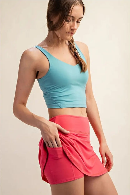 Butter Soft Skort in Flamingo Pink