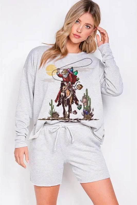 Cowboy Santa French Terry Lounge Set
