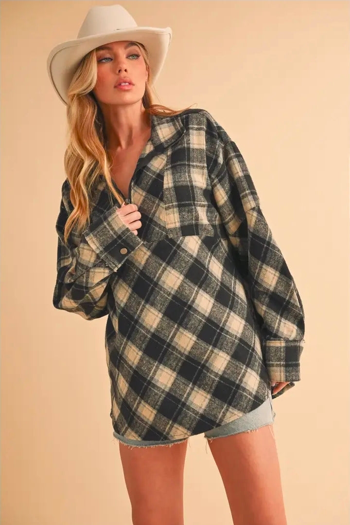 Mya Plaid Pullover